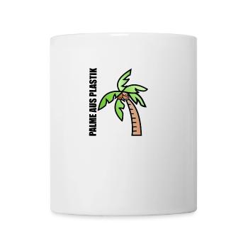 PALME DE PLASTIQUE - Mug blanc - blanc - Devant