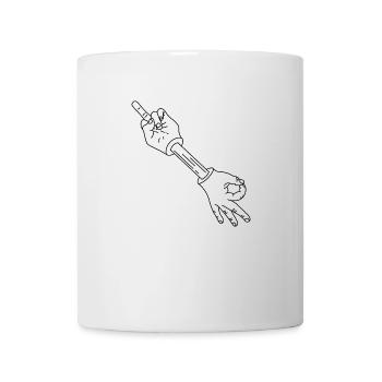 Middle Finger Looked In (Black)! - Mug - white - Front