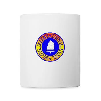 Opti Regattashirt avec son propre numéro de voile - Mug blanc - blanc - Devant