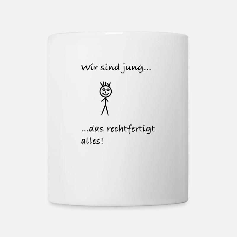 We are young that justifies everything - Mug - white