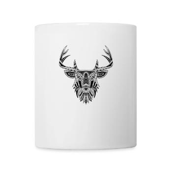 Cerf Bois Maori Style - Mug blanc - blanc - Devant