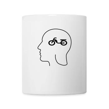 Mofa / Moped im Kopf - Tasse - Weiß - Vorne