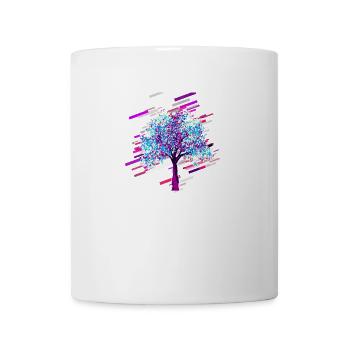 Baum Herbst 80er Retro Violett - Tasse - Weiß - Vorne