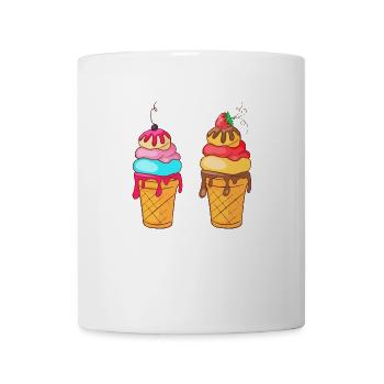 Ice cream Ice cream Ice cream Scoops ice cream Ice cream Ice cream cup - Mug - white - Front