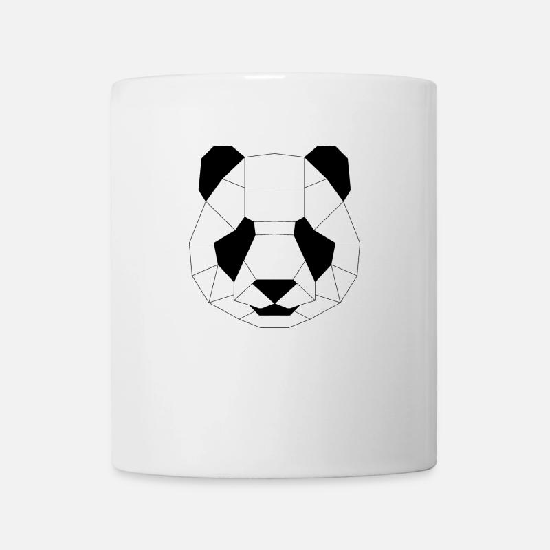 Panda noir - Mug blanc - blanc