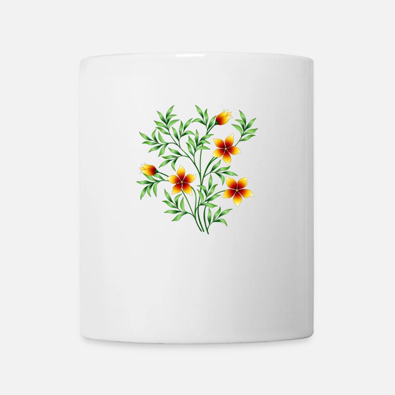 fleurs - Mug blanc - blanc