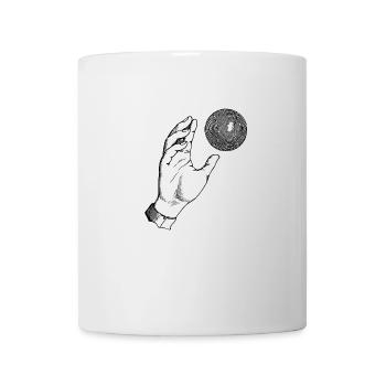 Main avec balle - Mug blanc - blanc - Devant