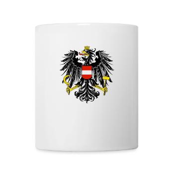 Drapeau de l'Autriche emblème cadeau icône logo - Mug blanc - blanc - Devant