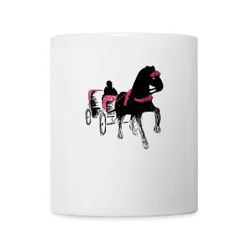 kutsche pferd mittelalter vergangenheit Tradition - Tasse - Weiß - Vorne