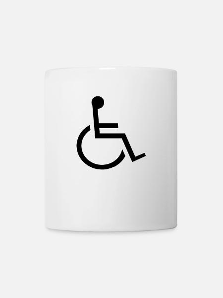 Rollstuhl - Tasse - Weiß