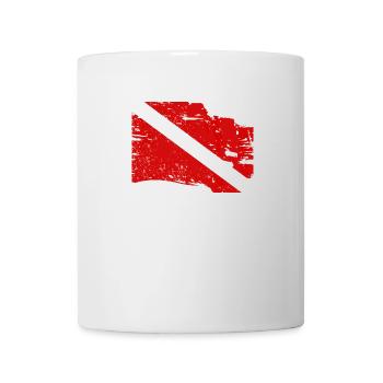 Vintage diving flag - Mug - white - Front