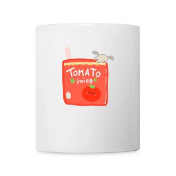 Jus de tomate avec chauve-souris sur le dessus - Mug blanc - blanc - Devant