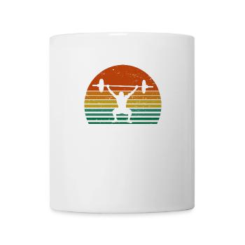 Bodybuilding vintage sunset - Mug - white - Front
