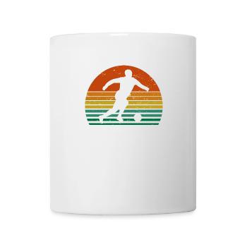 Fussball vintage sunset - Tasse - Weiß - Vorne