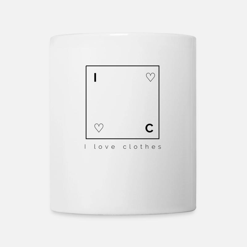 J’adore les vêtements / Design de marque - Mug blanc - blanc