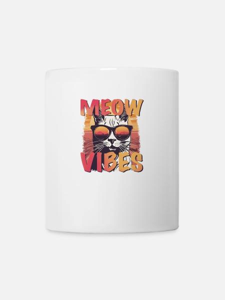 Vibrations miaou - Mug blanc - blanc