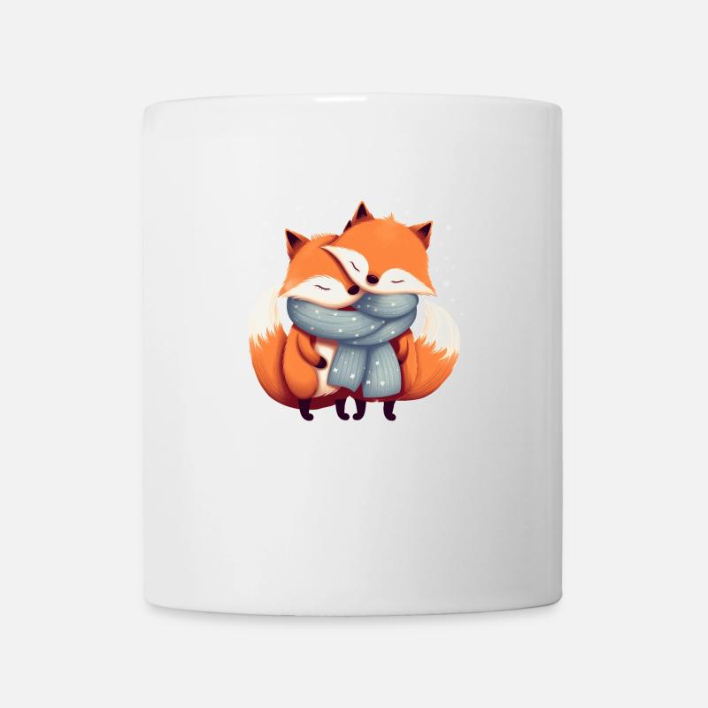 Fuchs Paar - Tasse - Weiß