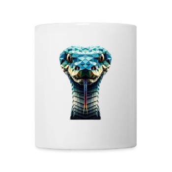Schlange im Polygon-Stil - Tasse - Weiß - Vorne