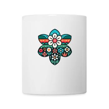 Blumenwiese - Tasse - Weiß - Vorne