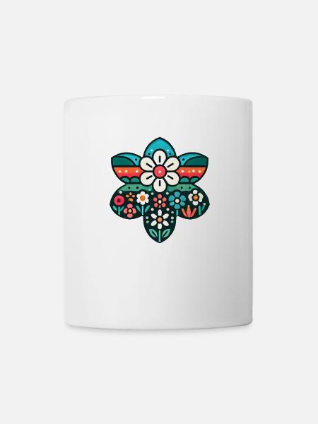 Blumenwiese - Tasse - Weiß