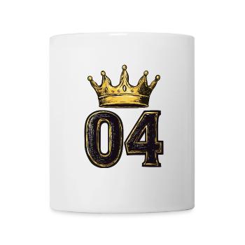 4 Zahl Krone - Tasse - Weiß - Vorne