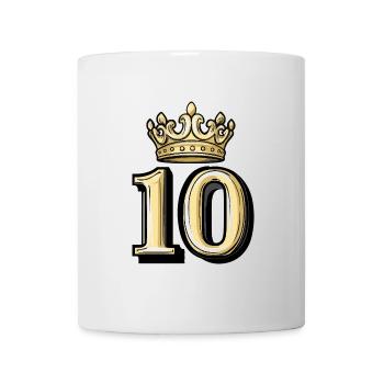 Couronne à 10 chiffres - Mug blanc - blanc - Devant