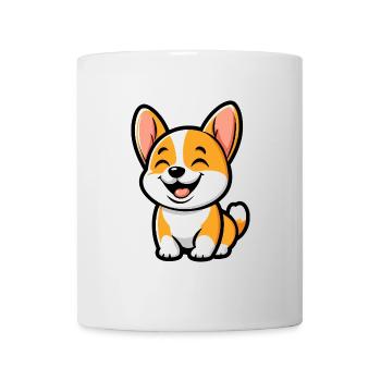 Chien Corgi Mignon - Mug blanc - blanc - Devant