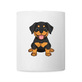 Rottweiler Hund Niedlich - Tasse - Weiß - Vorne