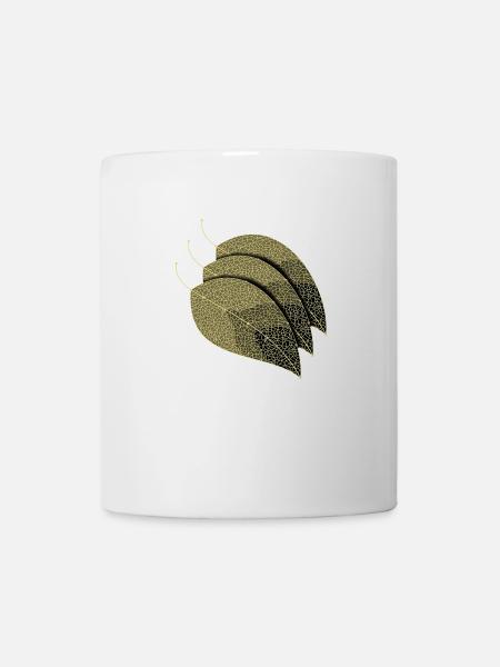 Blätter Dekorativ - Tasse - Weiß