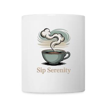 Sip Serenity – Sanfter Morgenzauber - Tasse - Weiß - Vorne