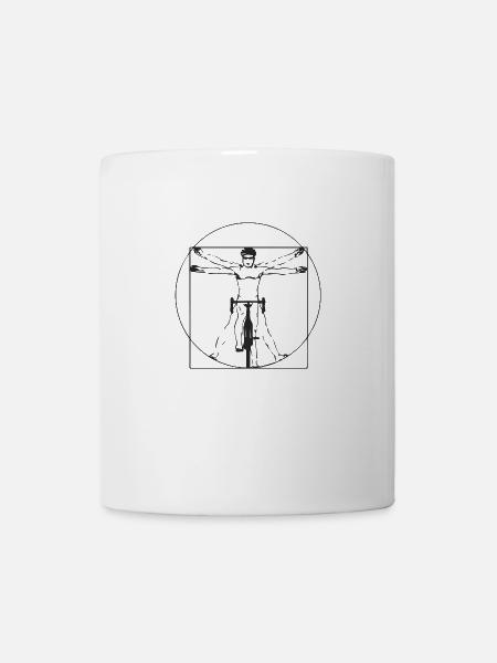Cyclist Road Bike Da Vinci Gift Bike Bike - Mug - white