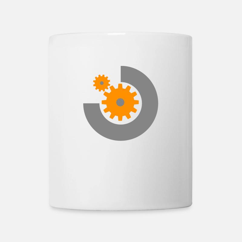 2 Zahnraeder - Tasse - Weiß