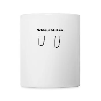 Tubular tits - breasts, pugs, bosoms, tits - Mug - white - Front
