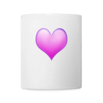 Pink heart - Mug - white - Front