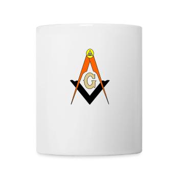 Freimaurer-Kompass - Tasse - Weiß - Vorne