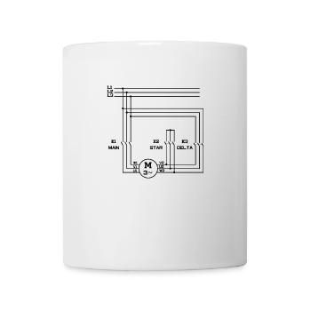 Circuit de triangle d'étoile de moteur d'électronique électrique - Mug blanc - blanc - Devant