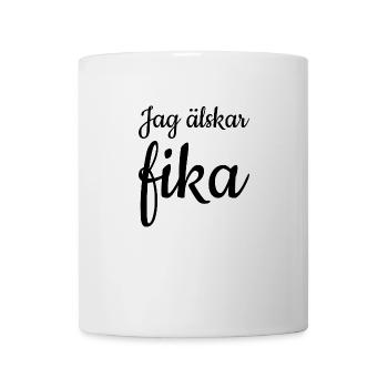 Jag älskar fika | Gâteau Au Café Calme Time-Out Suède - Mug blanc - blanc - Devant