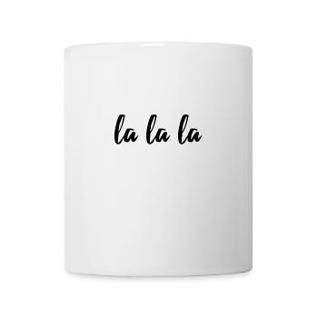 lalala chanson texte chanson chemise cadeau - Mug blanc - blanc - Devant