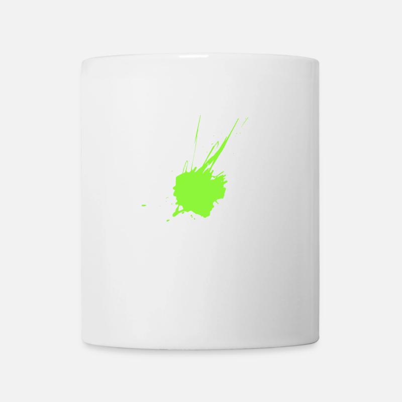 Color blot neon green - Mug - white