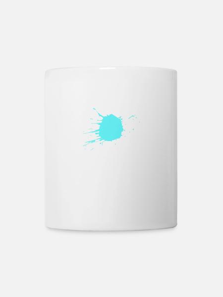 Taches de couleur turquoise - Mug blanc - blanc