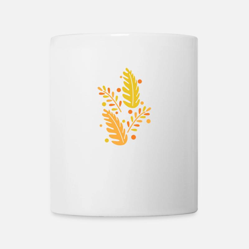 Leaves gift autumn leaf forest nature plant - Mug - white