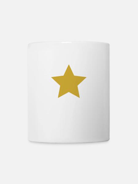 étoile or étoile dorée - Mug blanc - blanc