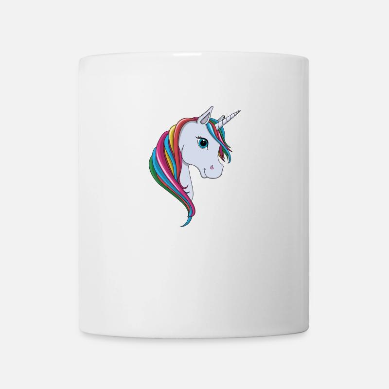 lorey.w "petite licorne", fille, écolier - Mug blanc - blanc
