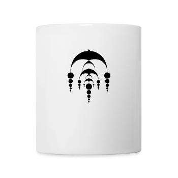 Mandala crop cercles ufo l'espace - Mug blanc - blanc - Devant