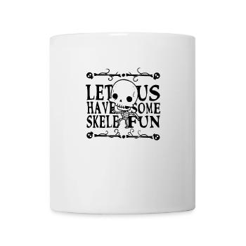 Skelefun Skelett Halloween tanzen lustig schwarz ツ - Tasse - Weiß - Vorne