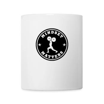 Le réglage de l’haltérophile noir compte - Mug blanc - blanc - Devant