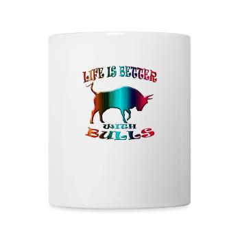 Stier - Tasse - Weiß - Vorne