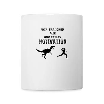 Motivation en cours d'exécution - Mug blanc - blanc - Devant