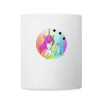 Let´s Rock Einhorn - Tasse - Weiß - Vorne