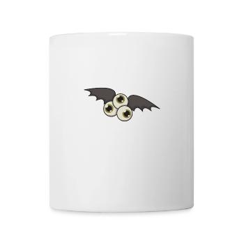 Fledermaus Ungeheuer Halloween Geschenk Augen - Tasse - Weiß - Vorne